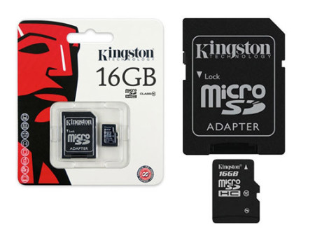 Добави още лукс Карти памети Карта памет KINGSTON Micro SD 16 GB Class 10